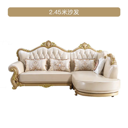 Furniture for small-sized apartments Style, Solid Wood Carved Floral Design, Spacious Deep Seating for Living Room