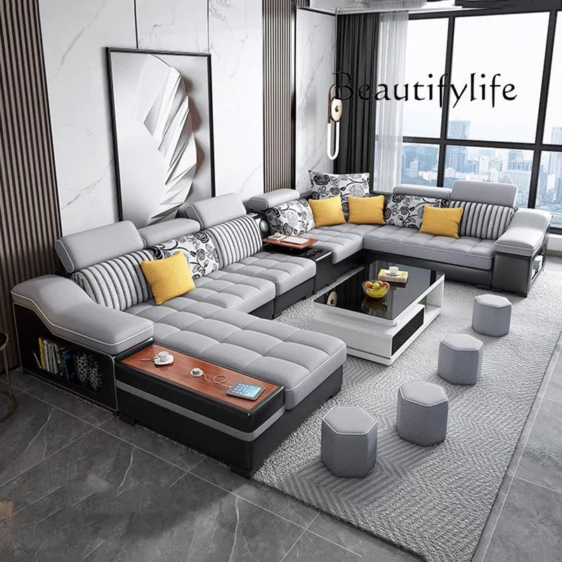 LL Modern Minimalist Living Room Sofas Sectional Lazy Nordic Leather Sofas Designer Lounge Curved Divano Lounge Suite Furniture