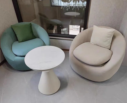 Simple Fabric Living Room Chairs Minimalist Nordic Creative Beauty Salon Lounge Chair Table Home Single Lazy Sofa Backrest Chair