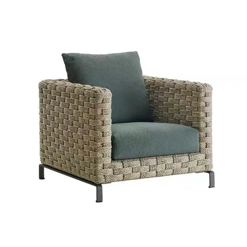 Outdoor rattan sofa combination villa courtyard garden furniture homestay outdoor restaurant lounge chair
