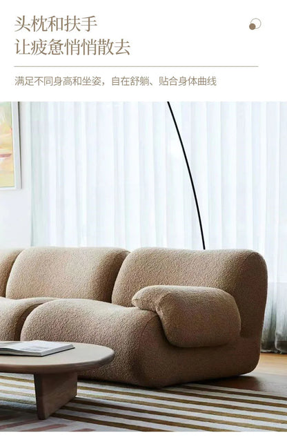 Module combination wabi-sabi wind living room sofa small apartment corner sofa