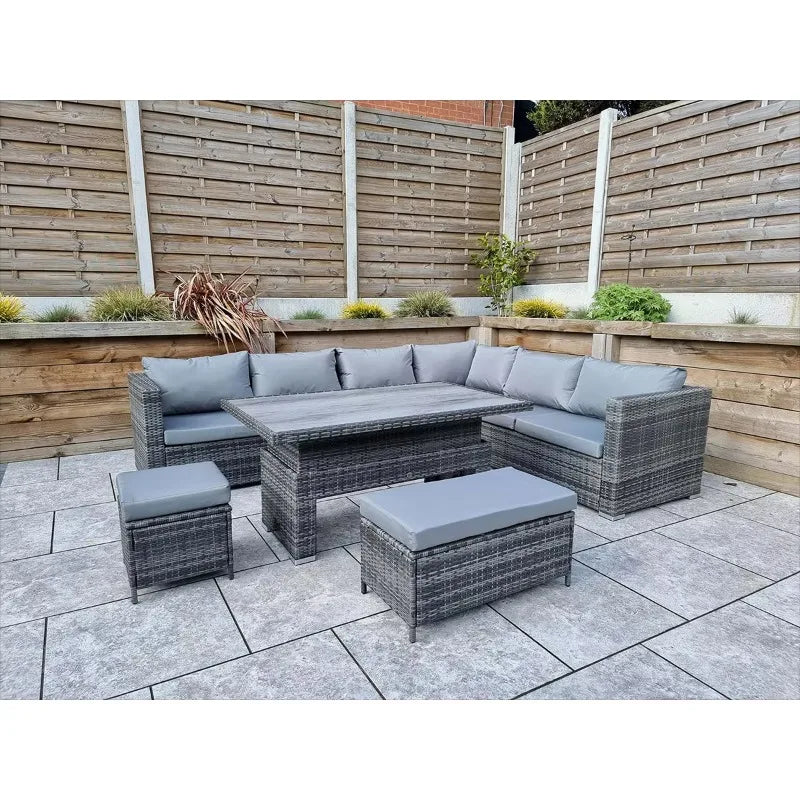 Cheap Modern Factory Contemporary Outdoor Garden Woven Rattan Wicker Sofa Garden Furniture Set Balcony Restaurant