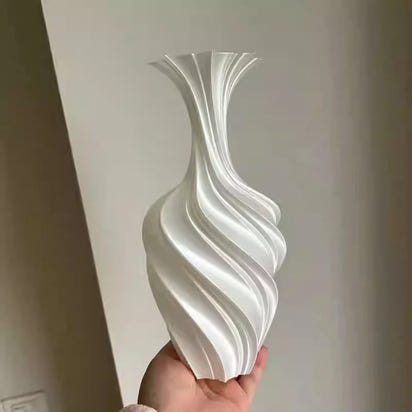 Modern Style Vase Room Decoration Plastic Flower Vase Wihte Black Flower Bottle Aesthetic Floral Arrangement Display Vase