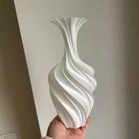 Modern Style Vase Room Decoration Plastic Flower Vase Wihte Black Flower Bottle Aesthetic Floral Arrangement Display Vase