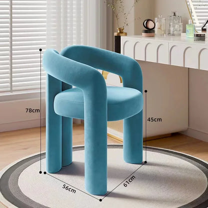 Modern Minimalist Upholstered Accent Chair with Curved Armrests Comfy Design for Living Room Bedroom and Home Office