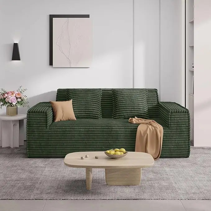 75'' Cloud Loveseat Sofa, No Assembly Required Comfy Deep Seat Couches 1 pcs for Living Room, Bedroom - Ready to Use  Customized