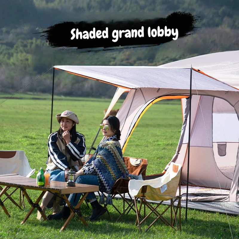 Sunshade Waterproof Tent Portable Wear Resistance Camping Tents Outdoor Stable Windproof Large Spaces Four Season Shelters