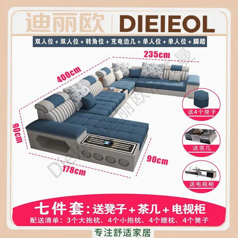 Armrest Electric Sofa Designer Storage Modern Corner Sofa Floor Comfortable Romantic Divani Da Soggiorno House Accessories