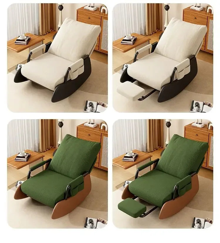 Reclining Lunch Break Folding Lazy Sofa Chair Adults Can Sit Reclining Office Nap Chair Balcony Household Rocking Chair