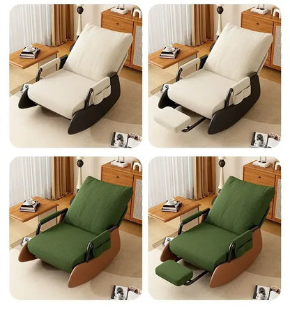 Reclining Lunch Break Folding Lazy Sofa Chair Adults Can Sit Reclining Office Nap Chair Balcony Household Rocking Chair