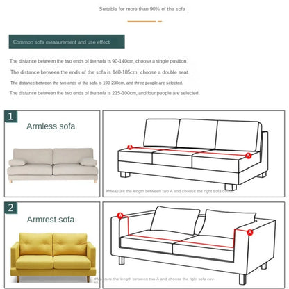 Fabric Skirt 2/3 Seater Sofa Cover 140-230cm Full Package Single Universal Elastic Sofa Slipcovers American Rustic Four Seasons