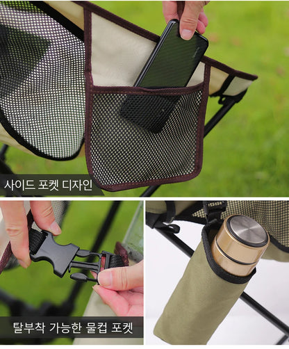 DIVEDEER Portable Folding Camping Chair with Headrest Lightweight Tourist Chairs Aluminum Alloy Fishing Chair Outdoor Furniture