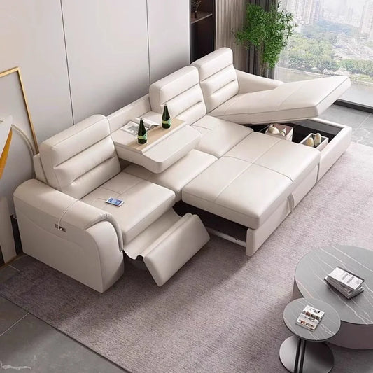 *-/2025  Italian Modern Luxury Leather Recliner Sofa Electric Reclining Sofa Living Room Furniture