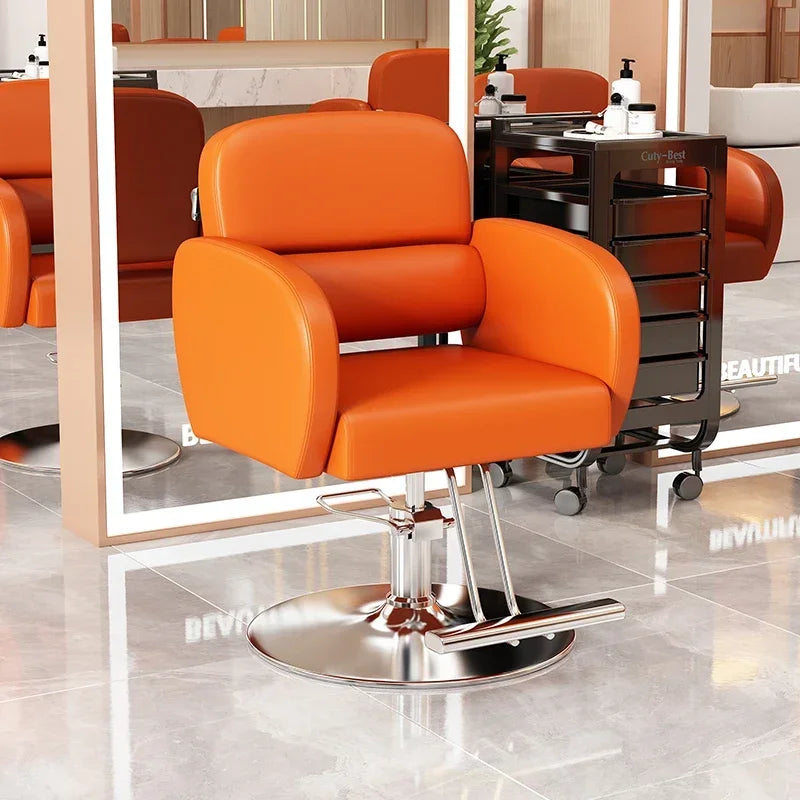 Classic Fashion Barber Chairs Simple Exquisite Trendy Premium Salon Chairs Beauty Modern Bancos Con Ruedas Salon Furniture