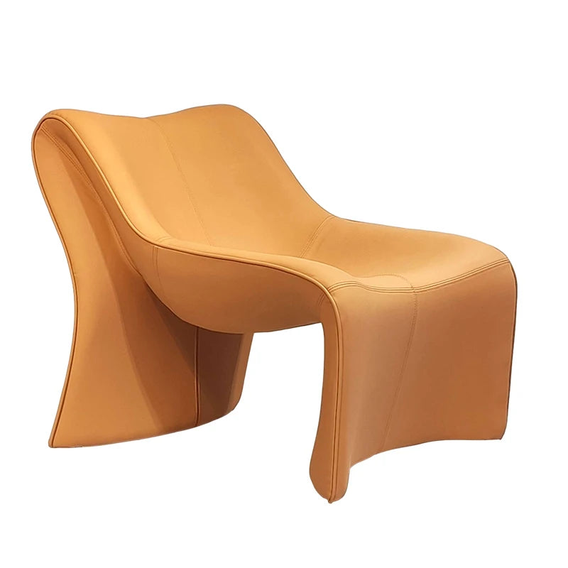 Modern Living Room Furniture Single Unique Shape Sponge Velvet Sofa Chair Fabric Sofa Leisure Accent Chair