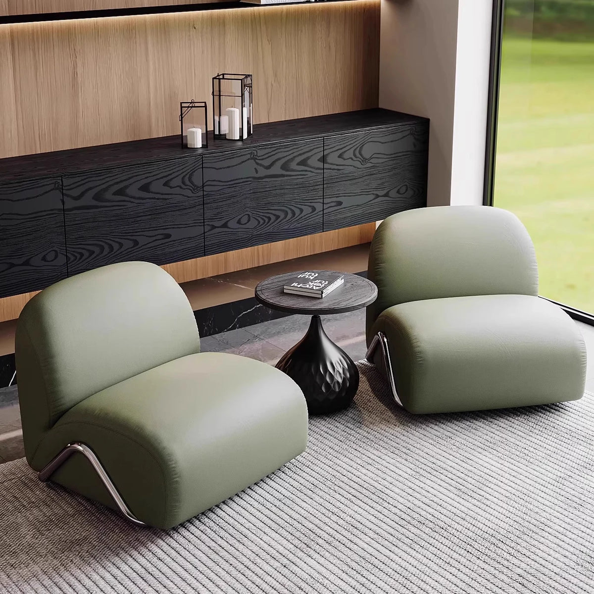 Tumbonas Lounge Living Room Chairs Sofa Lazy Reading Leather Living Room Chairs Individual Throne Sillones Library Furniture