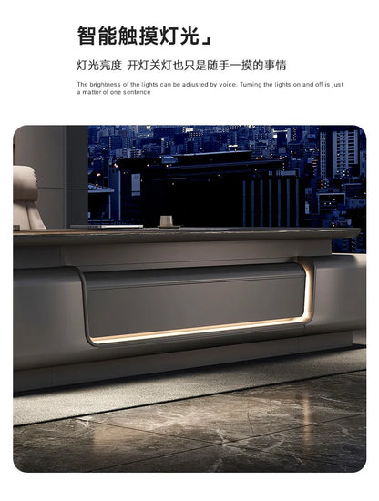 Light luxury boss Advanced minimalist modern CEO and Chairman's office table office furniture Computer desk Room desks