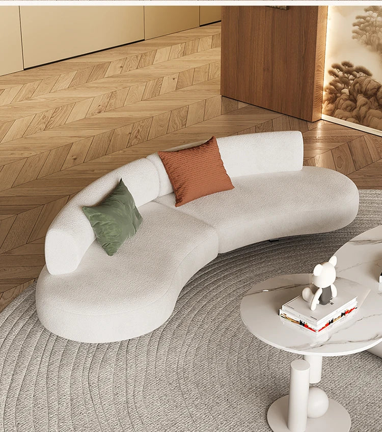 Nordic Light Luxury Curved Sofa Living Room Modern Simple Creative Comfortable Aesthetics Sofa Unusual Leisure Muebles Furniture