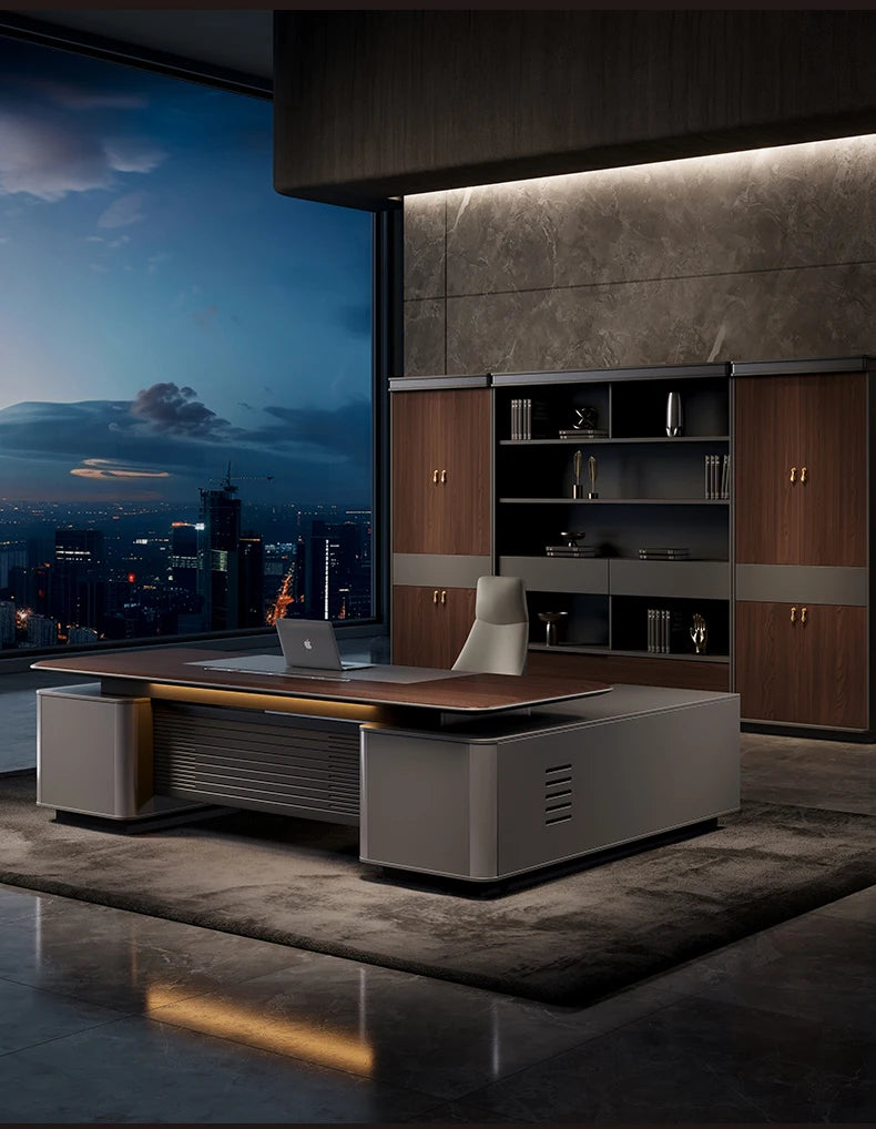 Filing Cabinet Luxury Large Computer Tables Modern Minimalist Executive Manager President Table Office Combination Furniture