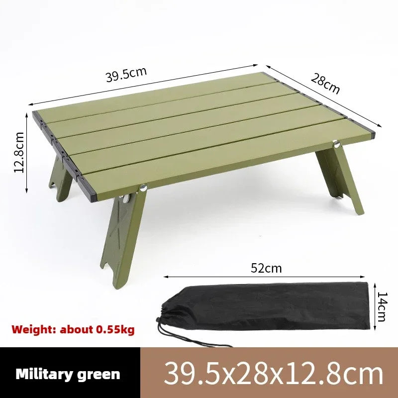 Portable Outdoor Beach Table Ultralight Foldable Camping Table Mini Aluminum Table Garden Party Trip Hiking Table