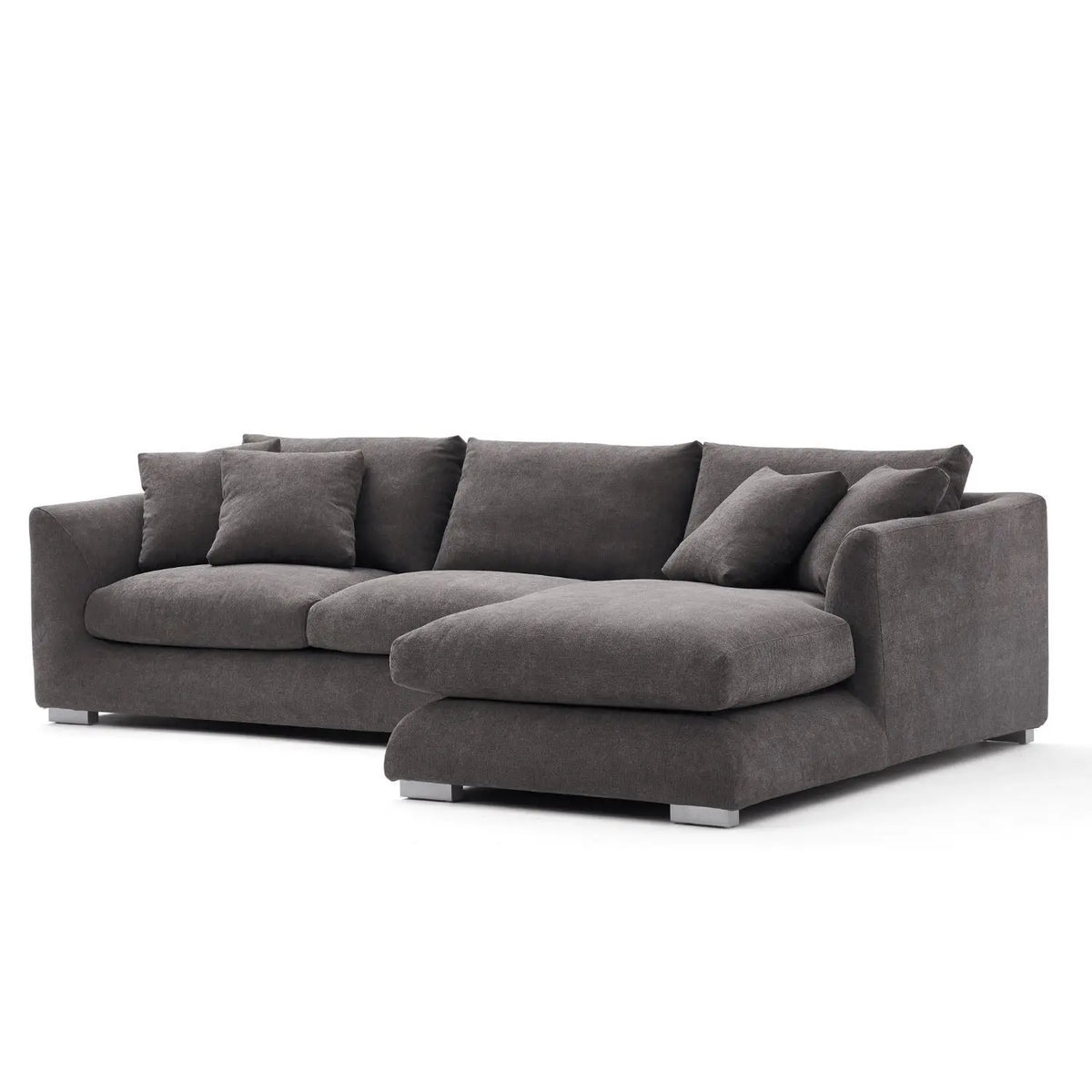 Home Furniture Modern Leisure Soft Feather Sofa L Shape Fabric Modular Living Room Sofa Set Furniture