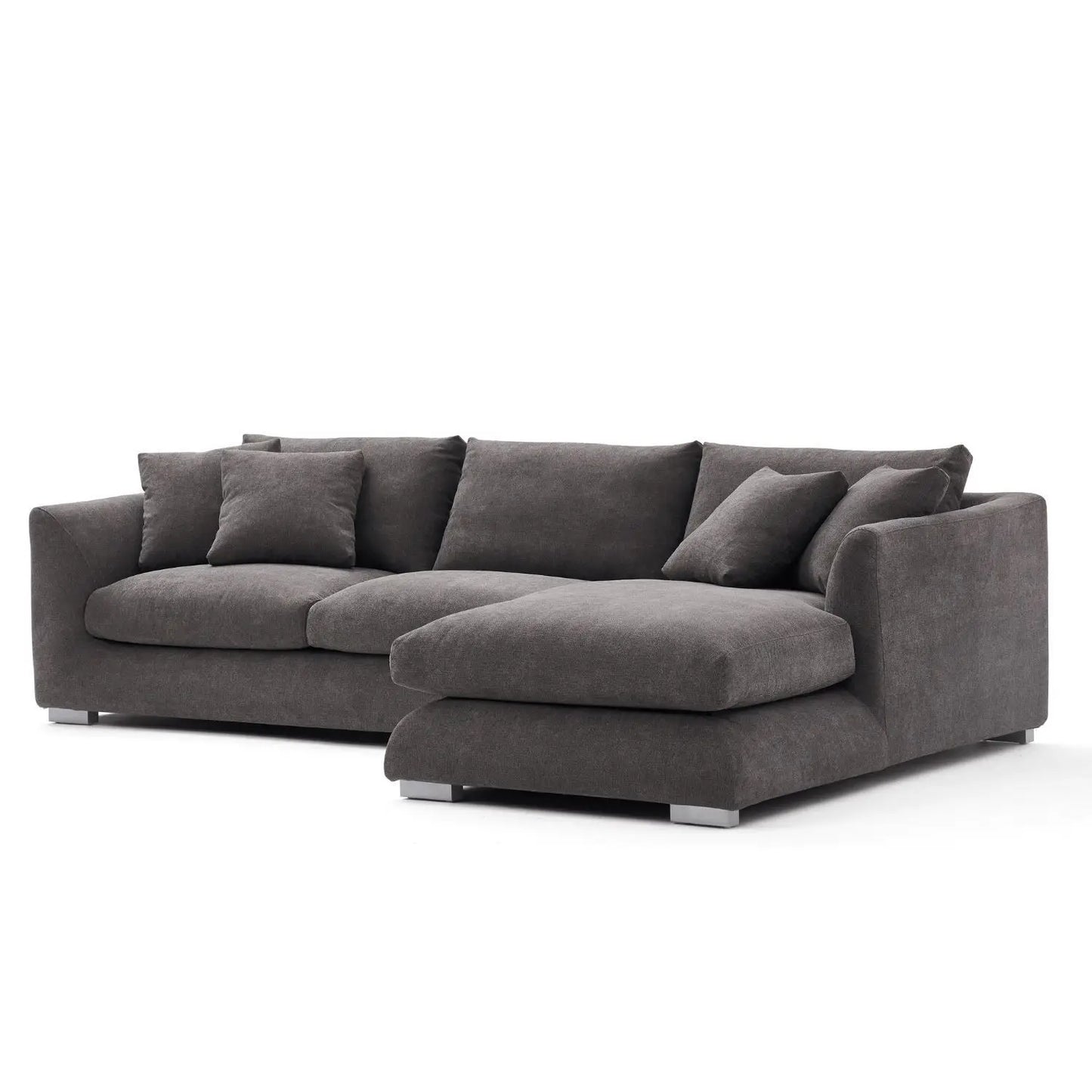 Home Furniture Modern Leisure Soft Feather Sofa L Shape Fabric Modular Living Room Sofa Set Furniture