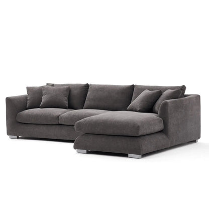 Home Furniture Modern Leisure Soft Feather Sofa L Shape Fabric Modular Living Room Sofa Set Furniture