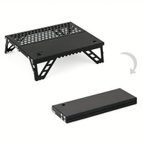 Pocket Mini Table, Foldable Leg Design Aluminum Lightweight Portable Table for Cookware, Camping, Hiking, Fishing
