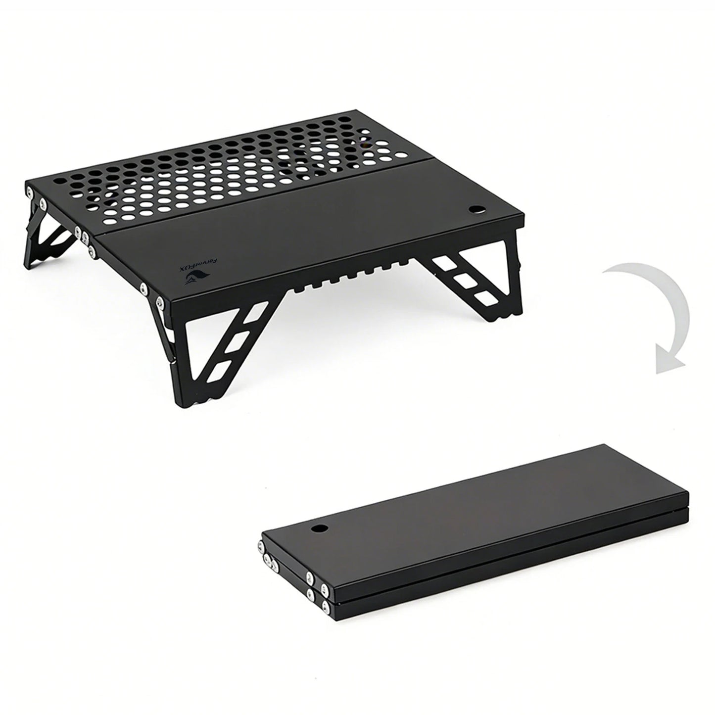 Pocket Mini Table, Foldable Leg Design Aluminum Lightweight Portable Table for Cookware, Camping, Hiking, Fishing