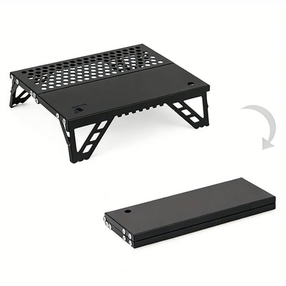 Pocket Mini Table, Foldable Leg Design Aluminum Lightweight Portable Table for Cookware, Camping, Hiking, Fishing