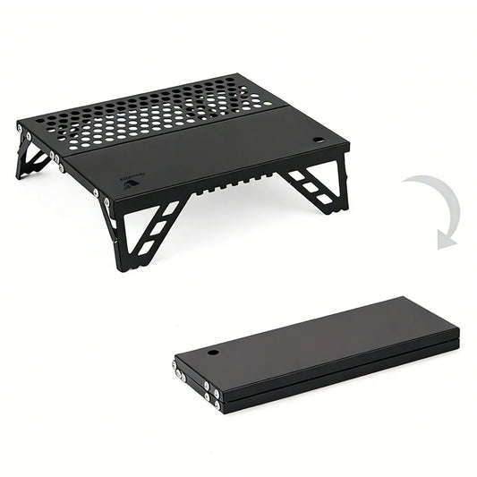Pocket Mini Table, Foldable Leg Design Aluminum Lightweight Portable Table for Cookware, Camping, Hiking, Fishing