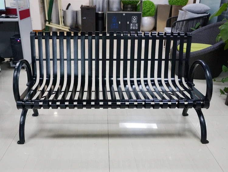 Steel Thermoplastic Coated Metal Resting Bench Outdoor Furniture Outdoor Bench