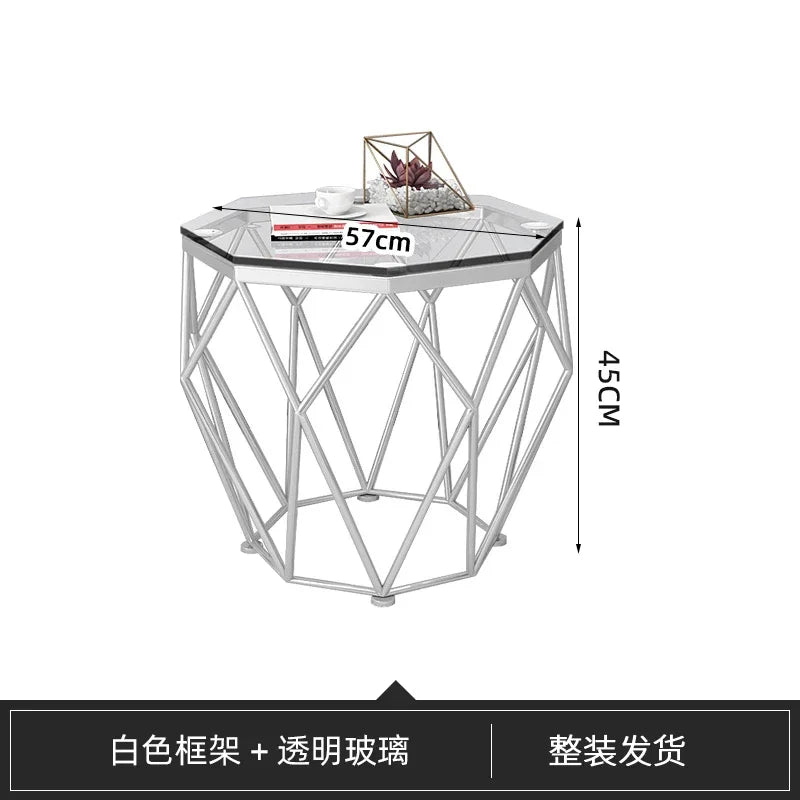 S Nordic Aesthetic Coffee Table Clear Simple Unique Designer Decoration Side Table Standing Lounge Couchtisch Salon Furniture