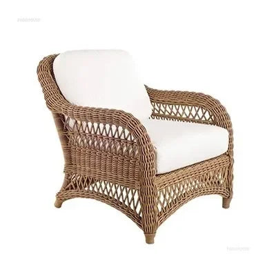 Outdoor PE Rattan Garden Chairs Balcony Courtyard Garden Waterproof Sofa Chairs Outdoor Terrace Leisure Chair Outdoor Furniture