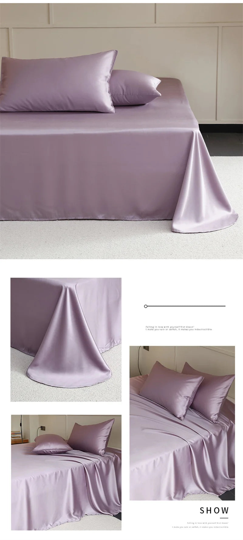 1PC Mulberry Silk Flat Sheet Luxury Smooth Bed Sheets Top Sheet Single Double King Queen Size Couple Bed Linen Soft Bedspreads