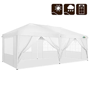 10x20FT Pop Up Canopy Tent with Removable Sidewalls Waterproof Commercial Instant Shelter Outdoor Gazebo Party Tent Protable Canopy Tents for Parties with Carry Bag