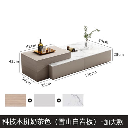 lifting Telescoping lounge coffee table living room Lift top Design Luxury Side Table Storage Tavolino Soggiorno Furniture
