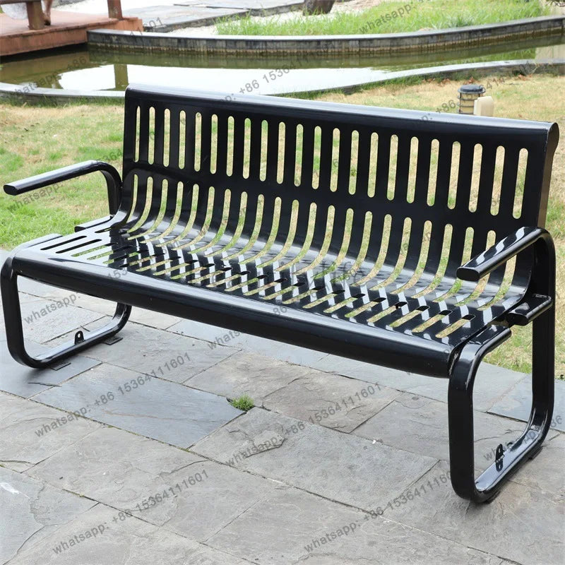 Great Quality Outdoor Metal Garden Bench Street Leisure Public Steel Bench