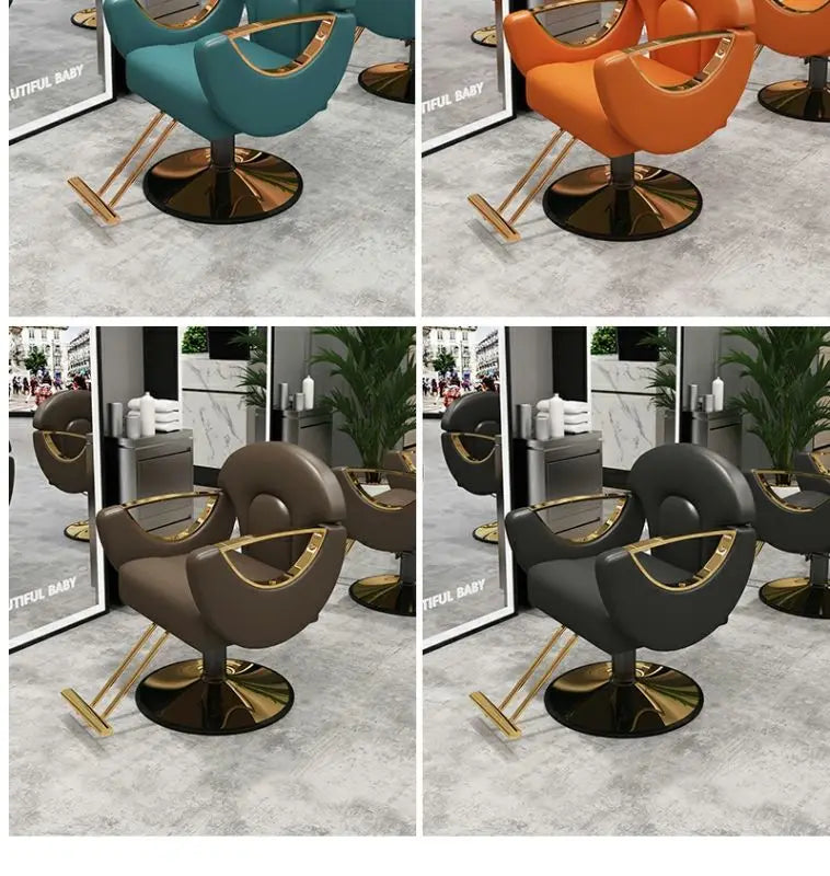 Elegant Beauty Barber Chairs Premium Nordic Style Minimalist Salon Chairs Aesthetic Italian Silla Para Lashista Salon Furniture