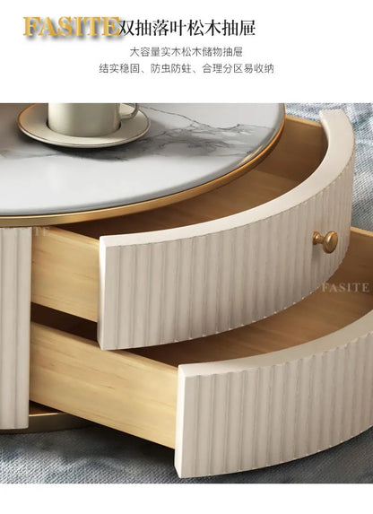 Commercial Rock Board Light Luxury And Simple Modern Small Unit Living Room Glass Coffee Table Table