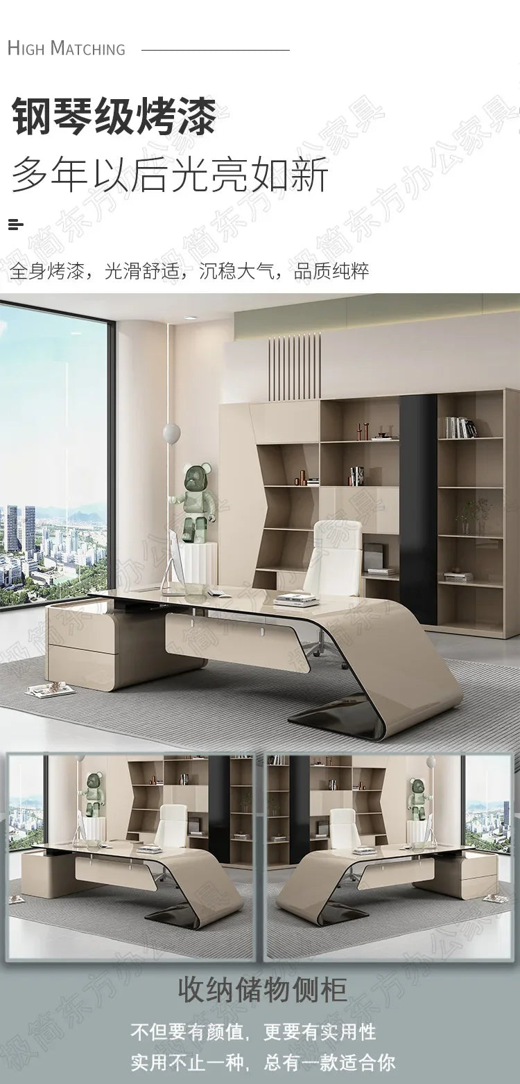Luxury European Office Desk Wooden Study Computer Gaming Standing Office Desk Bedroom Conference Design Ufficio Home Furniture