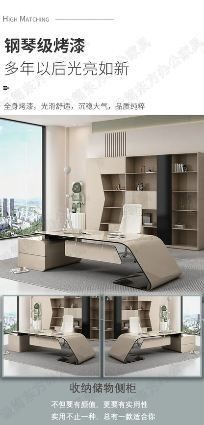 Luxury European Office Desk Wooden Study Computer Gaming Standing Office Desk Bedroom Conference Design Ufficio Home Furniture