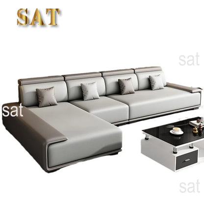 Modern Minimalist Fabric Sectional Sofa Set for Home and Mall Living Room Furniture