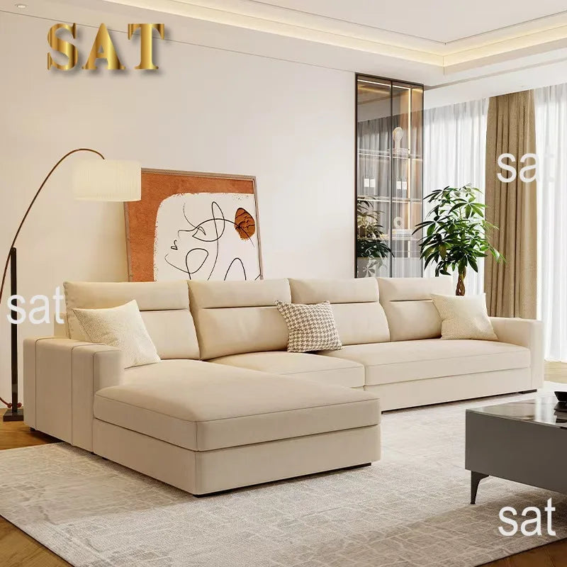 -For  Modern Style Comfortable Living Room Furniture Set Velvet Fabric Sectional Sofa Set*