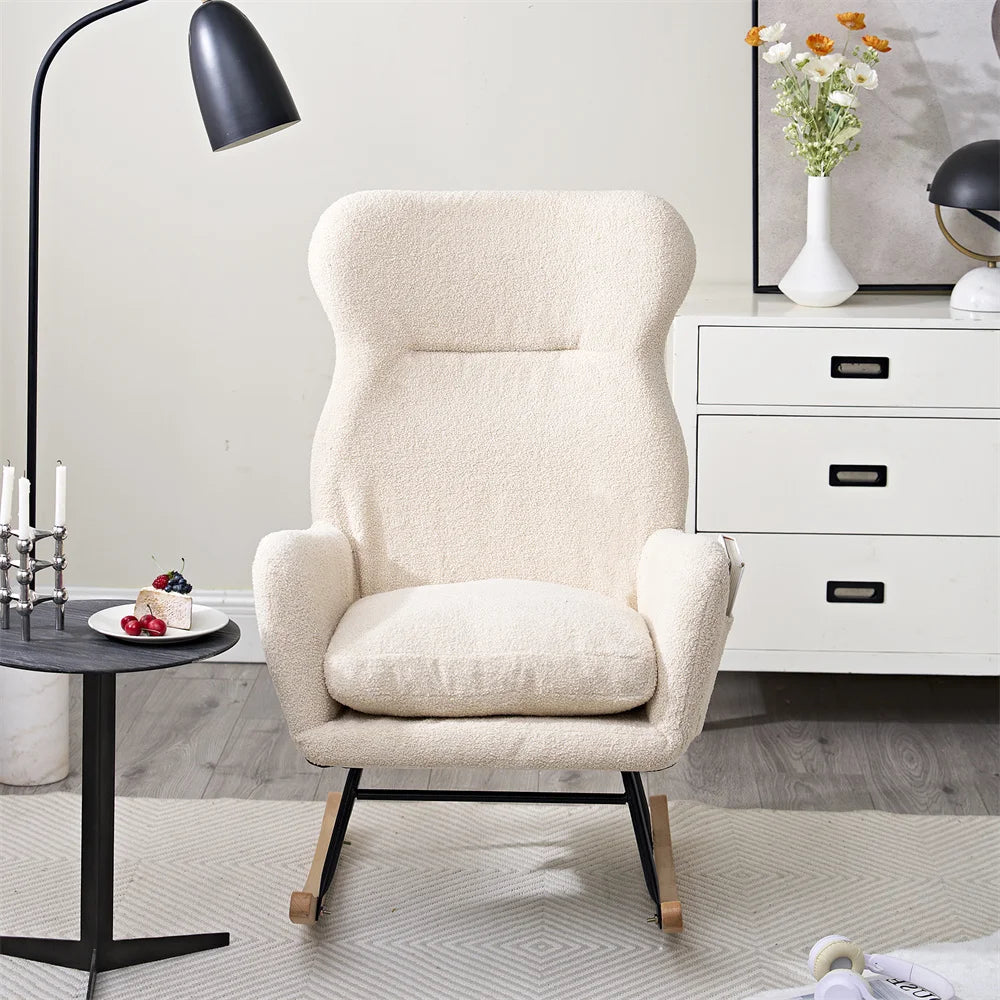 Lazy Sofa Rocking Chair Bedroom Lounge Chair Carefree Adult Living Room Single Balcony Leisure Rocking Chair Recliner Chairs
