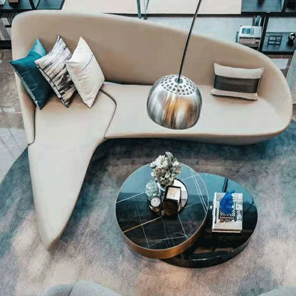 Formes inhabituelles canapé italien moderne combinaison système de lune canapé de luxe salon meubles de maison ensembles