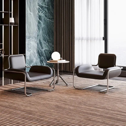 Single chair medieval stainless steel special-shaped convex living room reception leisure single sofa
