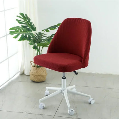 1PC Elastic Curved Office Chair Cover Polar Fleece Duckbill Chair Cover Chair Slipcover Stretch Seat Covers for Kitchen Hotel