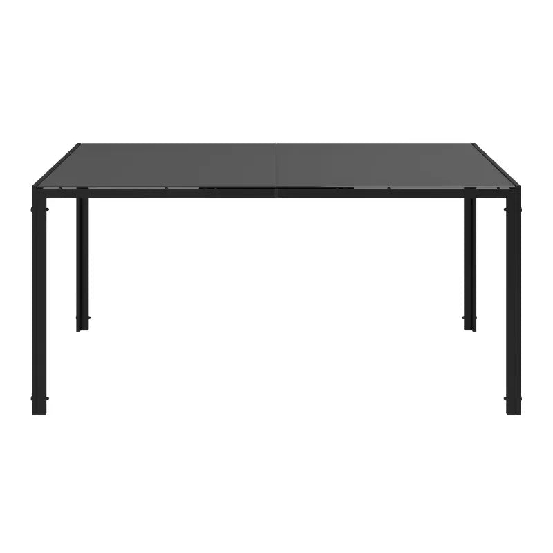 Garden Aluminum Iron Dining Room Chairs Set of 6 Modern Fabric Stackable Living Table Chairs Set