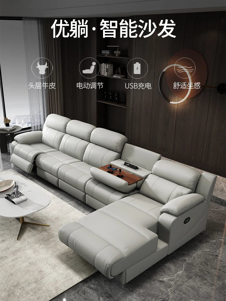 Italian Genuine Leather Sofas Luxury Recliner Designer Floor Lounge Sofa Sectionals Modern Woonkamerbanken Home Furniture